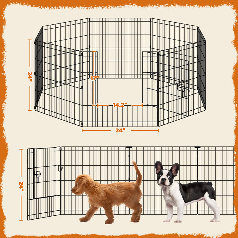 Tucker Murphy Pet™ 24'' H 8 Panel Metal Exercise Pen With Door